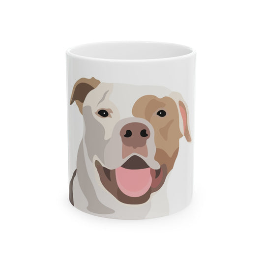 One Pet Portrait | White Background | 11 oz. Ceramic Coffee Mug