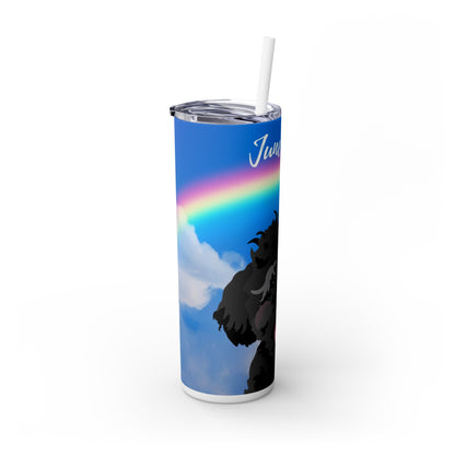 One Pet | Rainbow Sky | Skinny Tumbler with Straw, 20oz