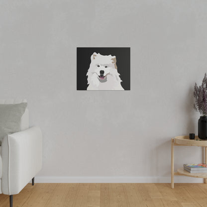 One Pet Portrait on Canvas | Black Background | Custom Hand-Drawn Pet Portrait in Cartoon-Realism Style