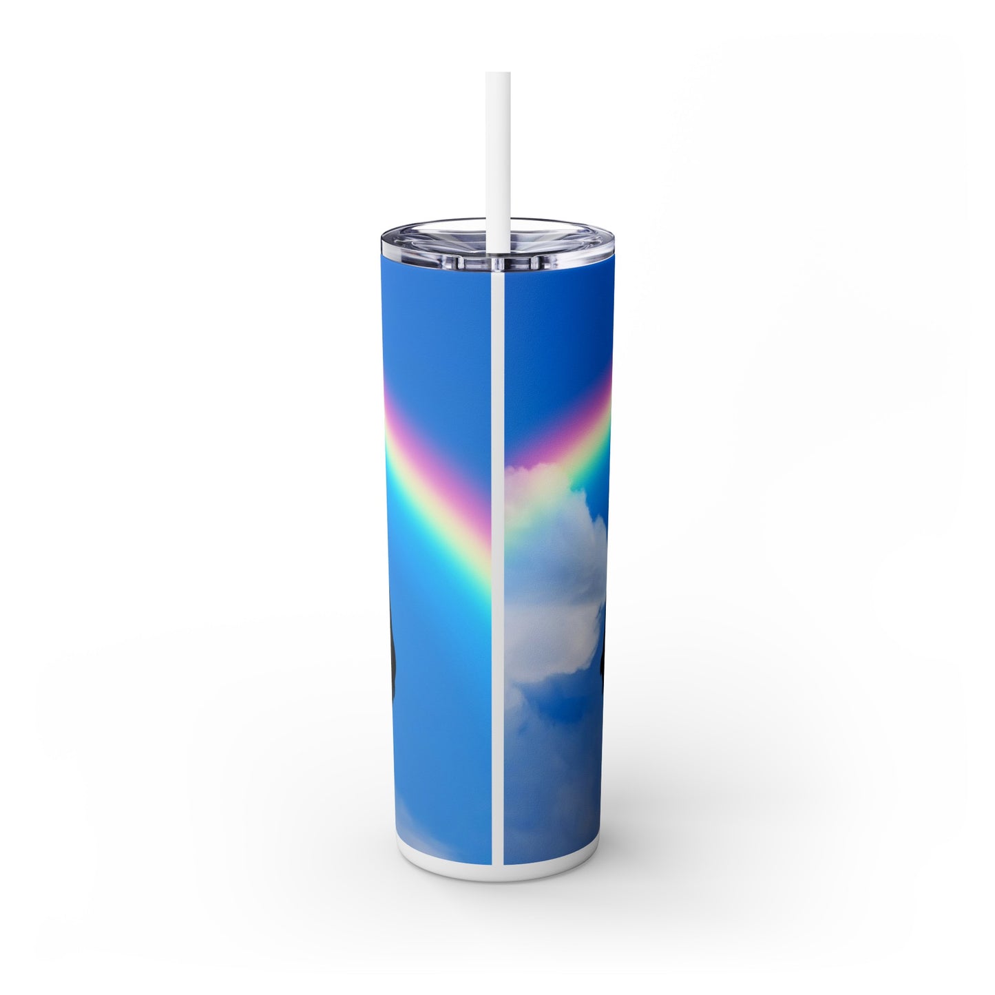 One Pet | Rainbow Sky | Skinny Tumbler with Straw, 20oz