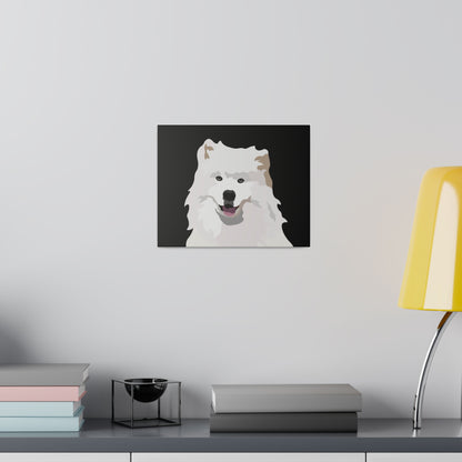 One Pet Portrait on Canvas | Black Background | Custom Hand-Drawn Pet Portrait in Cartoon-Realism Style